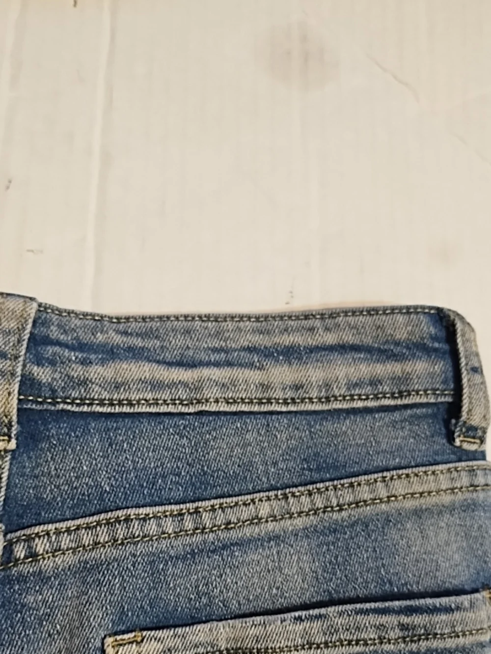 Blue Distressed Denim Women's Shorts (S) - Picture 12 of 16